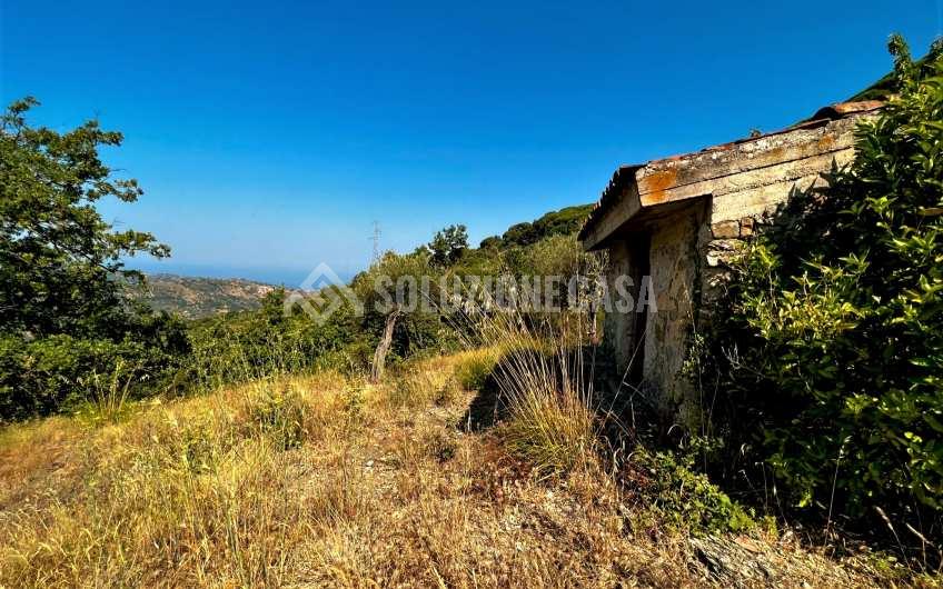SC1246 Terreno panoramico con deposito in pietra a Vatolla di  Perdifumo