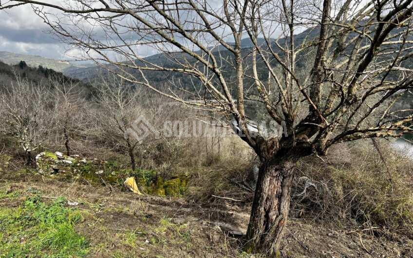 SC1276 Rudere in pietra con vista panoramica sulla diga dell’Alento, Prignano C.to