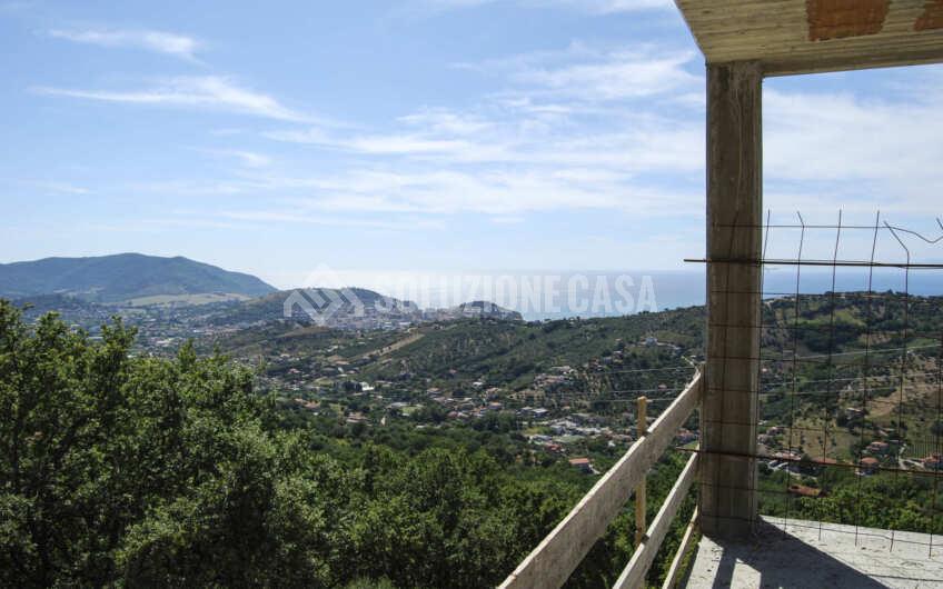 SC1404 Villa singola allo stato grezzo con terreno e panorama vista mare, Via Campanina Agropoli