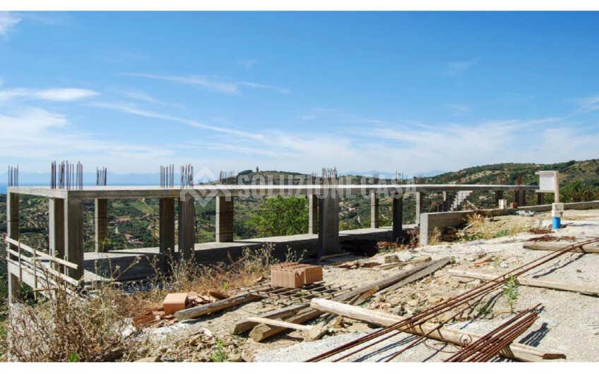 SC1404 Villa singola allo stato grezzo con terreno e panorama vista mare, Via Campanina Agropoli